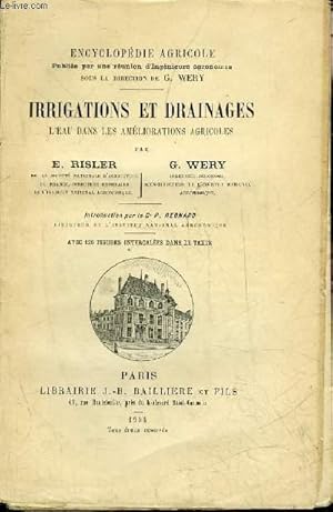 Seller image for IRRIGATIONS ET DRAINAGE - L'EAU DANS LE AMELIORATIONS AGRICOLES for sale by Le-Livre