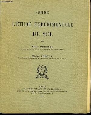 Seller image for GUIDE POUR L'ETUDE EXPERIMENTALE DU SOL for sale by Le-Livre