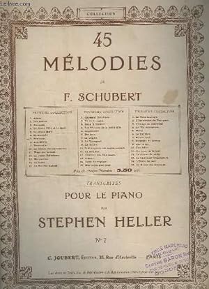 Bild des Verkufers fr 45 MELODIES TRANSCRITES POUR LE PIANO - N7 : SERENADE. zum Verkauf von Le-Livre