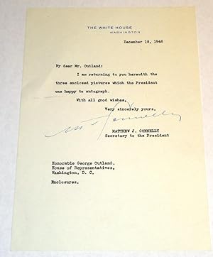 Image du vendeur pour Signed Letter to Congressman George E. Outland on a The White House Letterhead mis en vente par Pacific Rim Used Books  LLC