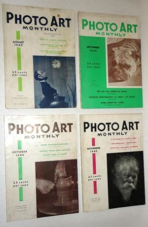 Seller image for Photo Art Monthly for August, September, October and November, of 1940, 4 issues for sale by Pacific Rim Used Books  LLC