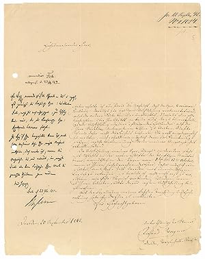 Seller image for Autograph letter signed. for sale by Antiquariat INLIBRIS Gilhofer Nfg. GmbH