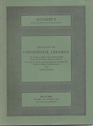 Catalogue of Continental Ceramics 21st October 1975 AUC-CAT POR