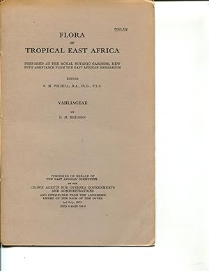 Seller image for Flora of Tropical East Africa: Vahliaceae (1975) for sale by Orca Knowledge Systems, Inc.