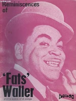 Imagen del vendedor de REMINISCENCES OF FATS WALLER - PIANO SOLOS AND SONGS - AT TWILIGHT + BESSIE, BESSIE, BESSIE + COME AND GET IT + DON'T GIVE ME THAT JIVE. a la venta por Le-Livre