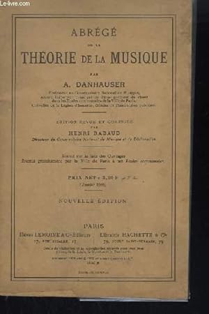 Imagen del vendedor de ABREGE DE LA THEORIE DE LA MUSIQUE. a la venta por Le-Livre