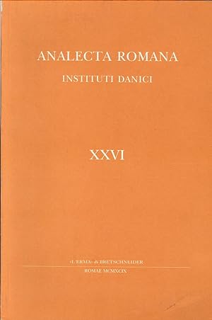 Bild des Verkufers fr Analecta Romana Instituti Danici. XXVI/1999 zum Verkauf von Libro Co. Italia Srl
