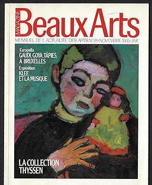 Magazine Beaux Arts, Mensuel de l'actualité des arts, N. 29 Novembre 1985