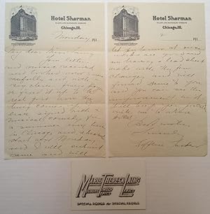 Autographed Letter Signed on hotel stationery