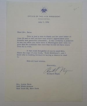 Typed Letter Signed as Vice President