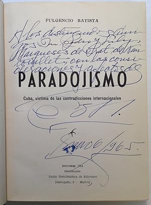 Bild des Verkufers fr Paradojismo: Cuba, Victima de las Contradicciones Internacionales zum Verkauf von Argosy Book Store, ABAA, ILAB