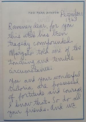 Autographed Letter Signed "Edna" to actor Romney Brent