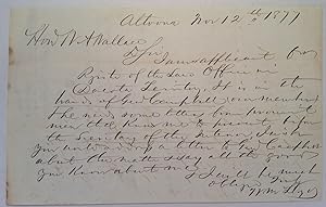 Autographed Letter Signed to U.S. Senator William Wallace