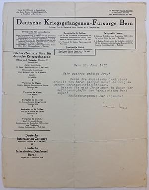 Typed Letter Signed in German