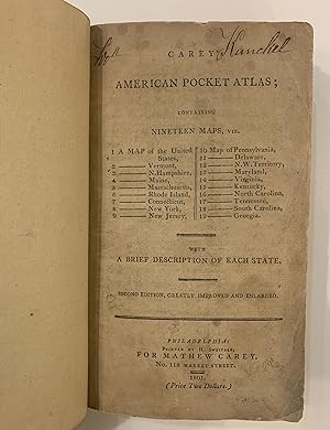 Carey's American Pocket Atlas; Containing Nineteen Maps