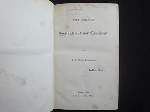 Seller image for Lord Palmerston. England Und Der Continent. for sale by Malota
