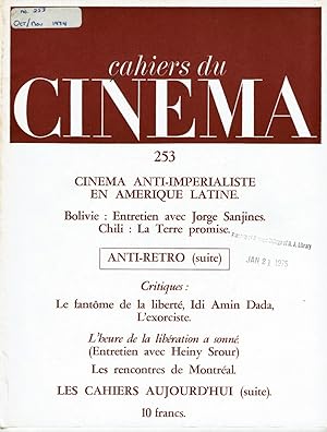 Image du vendeur pour CAHIERS DU CINEMA. No. 253, octobre-novembre 1974 mis en vente par Blue Mountain Books & Manuscripts, Ltd.