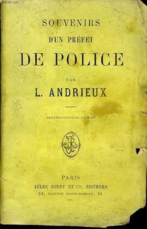 Seller image for SOUVENIRS D'UN PREFET DE POLICE - TOME PREMIER for sale by Le-Livre