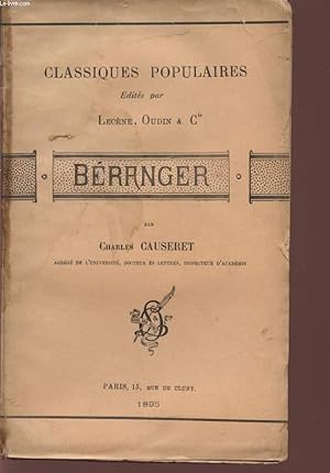 Seller image for BERANGER - COLLECTION "CLASSIQUES POPULAIRES". for sale by Le-Livre