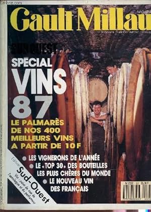 Bild des Verkufers fr MAGAZINE GAULT MILLAU - N136 - SEPT 1987 / SEPCIAL VINS 87 - LE PALMARES DE NOS 400 MEILLEURS VINS - LES VIGNERONS DE L'ANNEE - LE TOP 30 DES BOUTEILLES LES PLUS CHERES DU MONDE - LE NOUVEAU VIN FRANCAIS. zum Verkauf von Le-Livre
