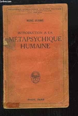 Bild des Verkufers fr Introduction  la Mtapsychique Humaine. zum Verkauf von Le-Livre
