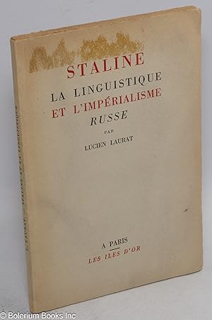 Bild des Verkufers fr Staline, la linguistique et l'imprialisme Russe zum Verkauf von Bolerium Books Inc.