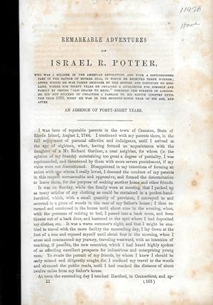 Seller image for REMARKABLE ADVENTURES OF ISRAEL R. POTTER. for sale by Legacy Books