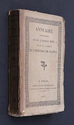 Bild des Verkufers fr Annuaire historique pour l'anne 1838 zum Verkauf von Abraxas-libris