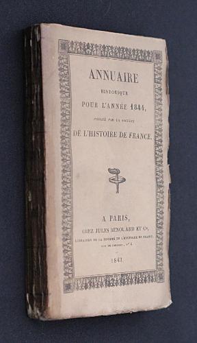 Bild des Verkufers fr Annuaire historique pour l'anne 1844 zum Verkauf von Abraxas-libris