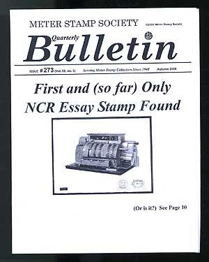 Seller image for Meter Stamp Society Quarterly Bulletin: Issue #273, Volume 58, Number 3, Autumn, 2006 for sale by Between the Covers-Rare Books, Inc. ABAA