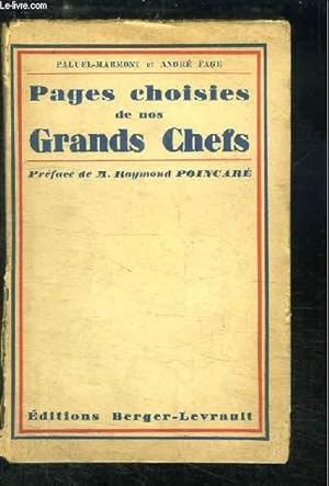 Seller image for Pages choisies de nos Grands Chefs. for sale by Le-Livre