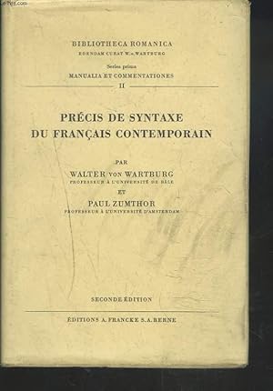 Image du vendeur pour PRECIS DE SYNTAXE DU FRANCAIS CONTEMPORAIN mis en vente par Le-Livre