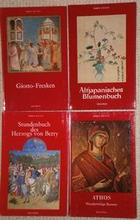 Bild des Verkufers fr Giotto - Fresken. Stundenbuch des Herzogs von Berry. Altjapanisches Blumenbuch. Athos Ikonen. zum Verkauf von Antiquariat Johann Forster