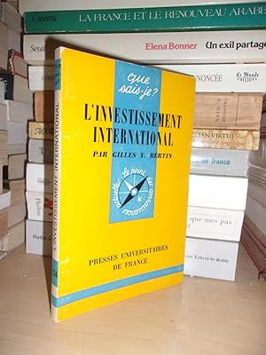 Immagine del venditore per L'INVESTISSEMENT INTERNATIONAL venduto da Planet's books