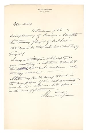 Collection of 36 Autograph Letters, signed, from Alexander Gunn to William C. Whitney, and 2 lett...