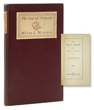 Bild des Verkufers fr The Gist of Nietzsche zum Verkauf von James Cummins Bookseller, ABAA