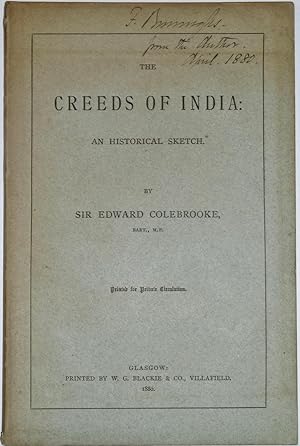 The Creeds of India : An Historical Sketch : A Lecture Delivered to the Uddington Young Men's Mut...