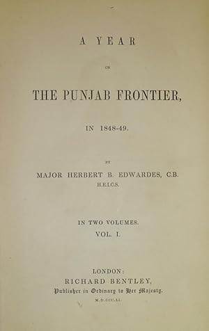 A Year on the Punjab Frontier, in 1848-49.