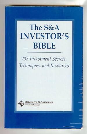 Bild des Verkufers fr The S&A Investor's Bible: 233 Investment Secrets, Techniques, and Resources zum Verkauf von Attic Books (ABAC, ILAB)