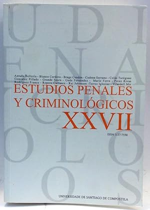 Imagen del vendedor de Estudios Penales Y Criminolgicos Xxvii. Issn 1137-7550 a la venta por SalvaLibros