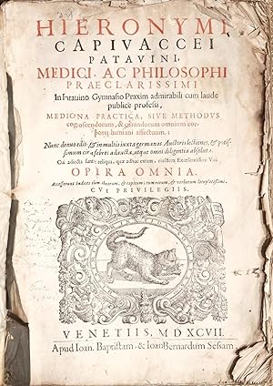 Imagen del vendedor de Medicina practica, sive Methodos cognoscendorum, & curandorum omnium corporis humani affectum. a la venta por Milestones of Science Books