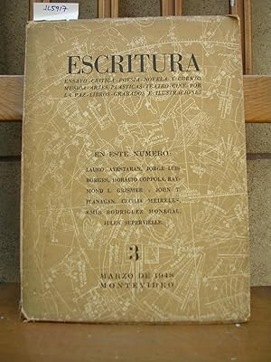 Seller image for ESCRITURA. Ensayo, Crtica, Poesa, etc. Marzo 1948 n 3 for sale by LLIBRES del SENDERI