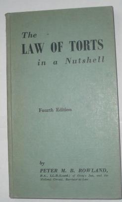 Image du vendeur pour The Law of Torts in a Nutshell mis en vente par Beach Hut Books