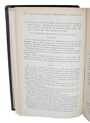 On the Causation of the so-called 'Peripheral Secretion' of the Pancreas (Preliminary Communicati...