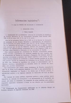 Imagen del vendedor de INFORMACION LEGISLATIVA. a la venta por Libreria Lopez de Araujo