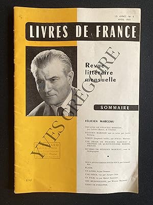 LIVRES DE FRANCE (revue littéraire mensuelle)-AVRIL 1961