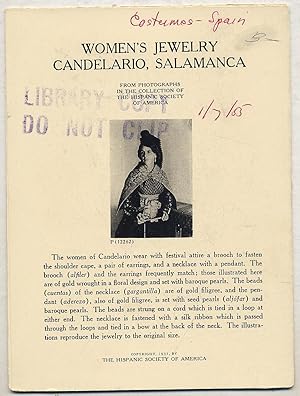 Seller image for Women's Jewelry Candelario, Salamanca: From Photographs in the Collection of The Hispanic Society of America with Comparative Material for sale by Between the Covers-Rare Books, Inc. ABAA