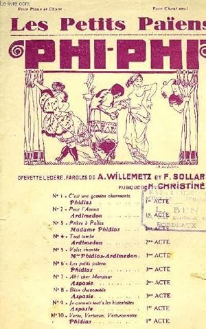 Seller image for PHI-PHI, CHANSON DES PETITS PAIENS for sale by Le-Livre