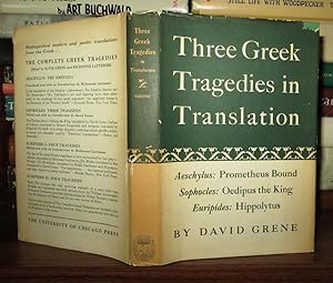 Imagen del vendedor de THREE GREEK TRAGEDIES IN TRANSLATION Prometheus Bound, Oedipus the King, Hoppolytus a la venta por Rare Book Cellar