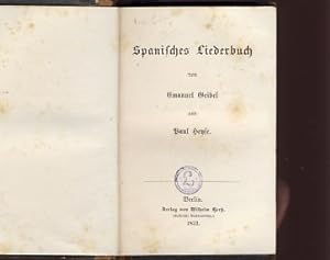 Bild des Verkufers fr Spanisches Liederbuch. zum Verkauf von Fundus-Online GbR Borkert Schwarz Zerfa